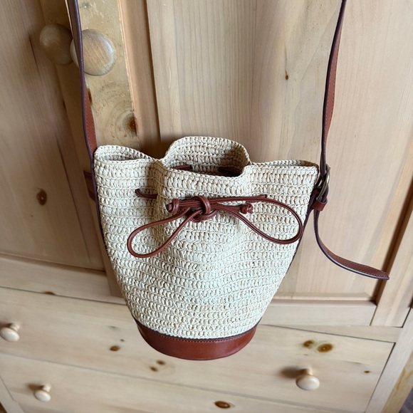 Sezane Cream and Brown Crossbody Bag - Picture 3 of 5